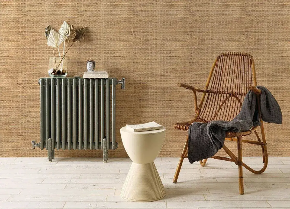 brownie rattan weave wallpaper